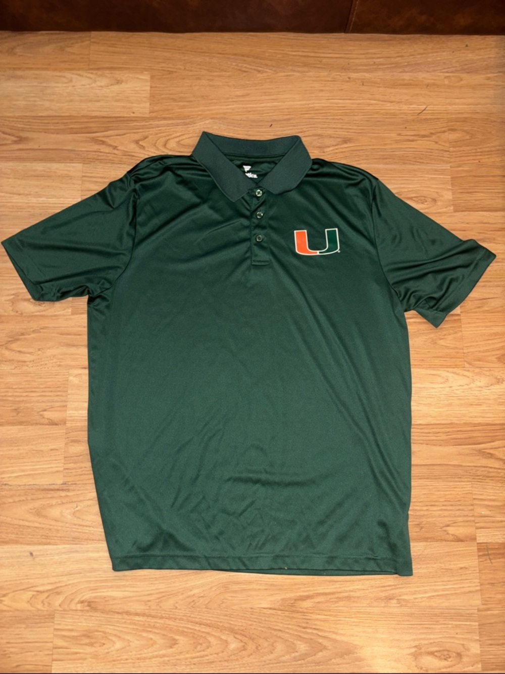 Fanatics Miami Hurricanes Green Polo Shirt – Men’s Short Sleeve Collared Tee